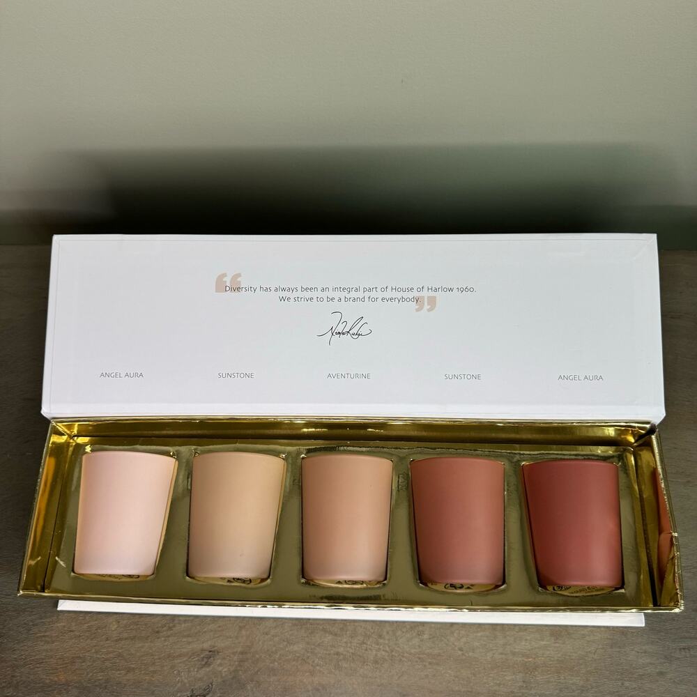 House of Harlow 1960 Luxury Soy Blend Gift Set of 5 Candles Glass Jars Boho NEW